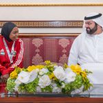 محمد الشرقي يلتقي ماجدة الكتبي لفوزها بالميدالية البرونزية في بطولة الألعاب الآسيوية بماليزيا
