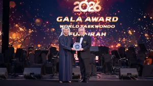 أحمد حمدان الزيودي يُكرَّم في حفل جوائز الاتحاد الدولي للتايكواندو