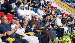 نجل سمو ولي عهد الفجيرة يشهد منافسات اليوم الثاني ويتوج أبطال كأس العرب للتايكواندو بالفجيرة