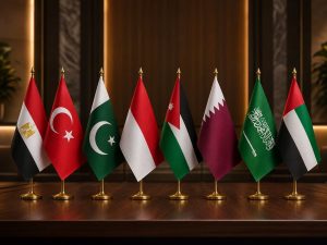 بيان مشترك لوزراء خارجية دولة الإمارات والسعودية وقطر والأردن وإندونيسيا وباكستان وتركيا ومصر